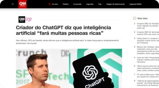 Criador do ChatGPT diz que inteligência artificial 'fará muitas pessoas ricas'