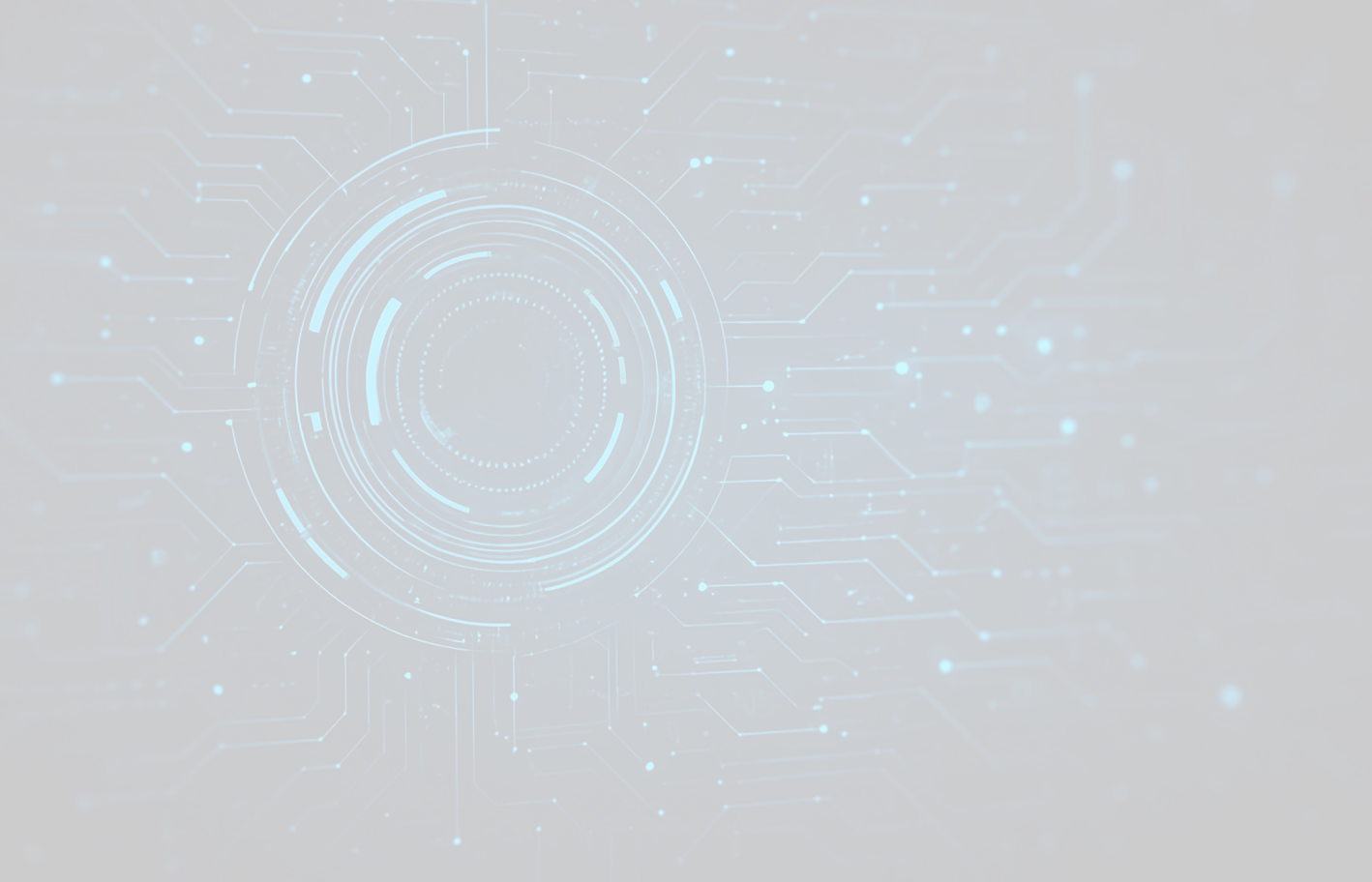 Múltiplos círculos simulando um núcleo/engrenagem tecnológica