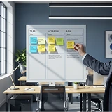 Quadro com post-it de tarefas