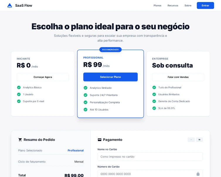 SaaS com Pagamento