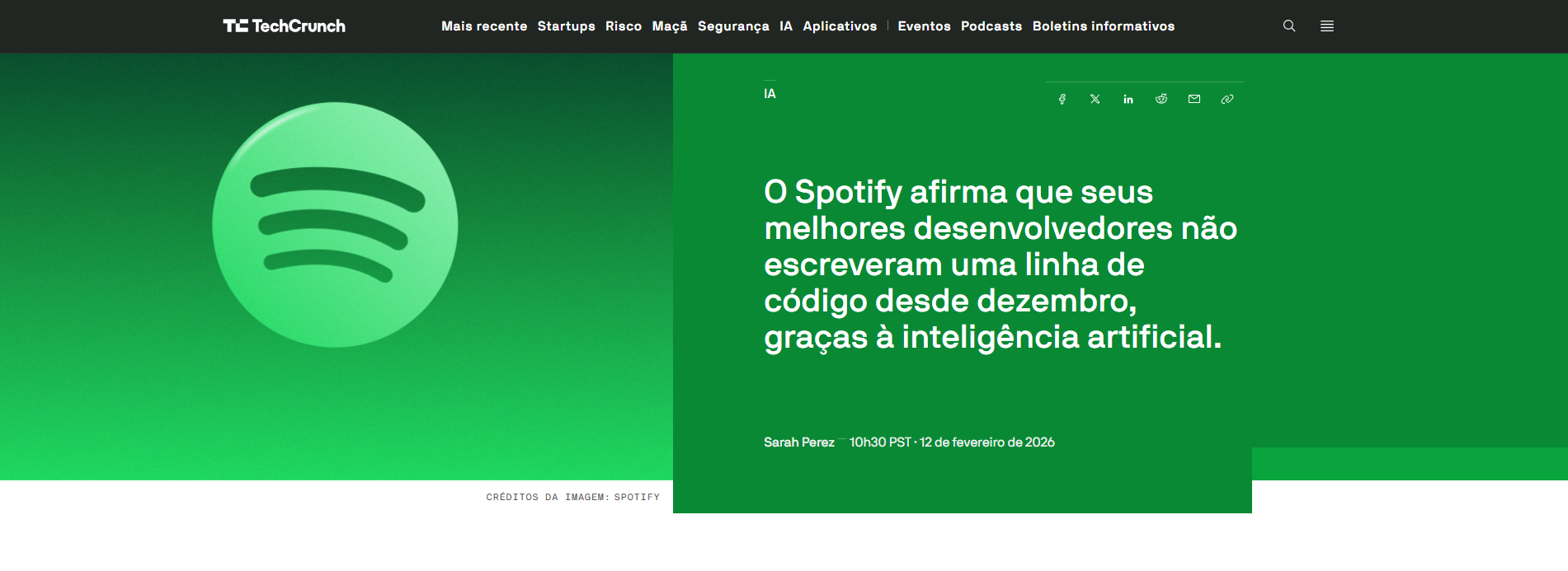 Spotify: os melhores devs não escrevem código desde dezembro