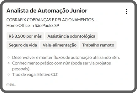 Vaga Analista de Integrações de Inteligência de Dados